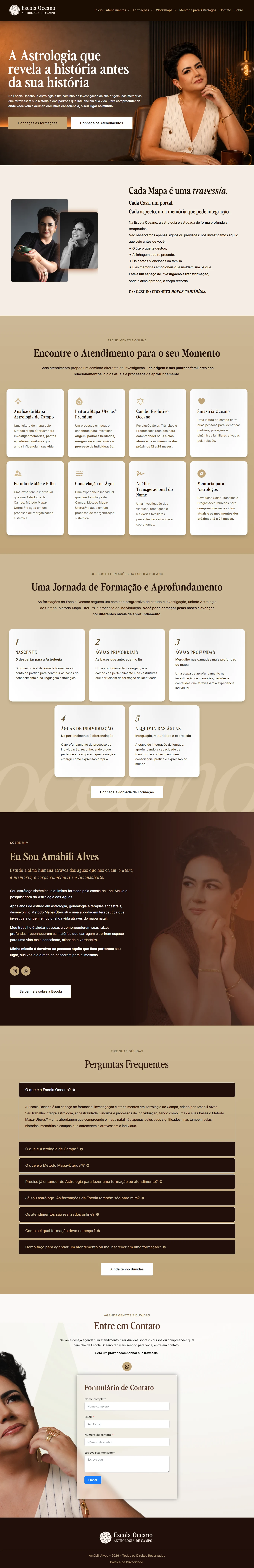 Site Amabili Alves — Escola Oceano