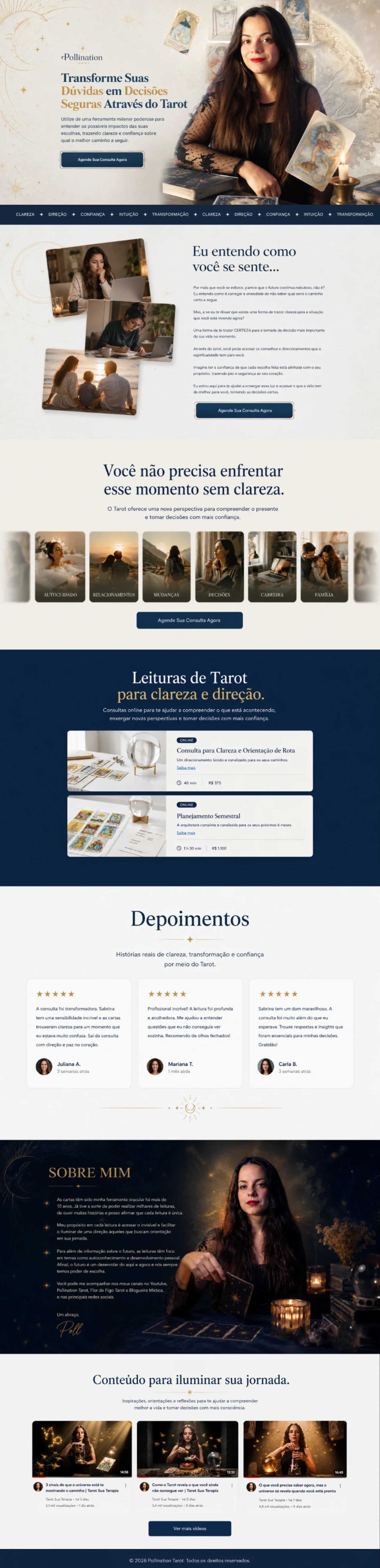 Hero do site Pollination Tarot